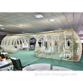 luxury long wedding tent outdoor rattan summer house furniture wedding PE rattan tent garden furniture